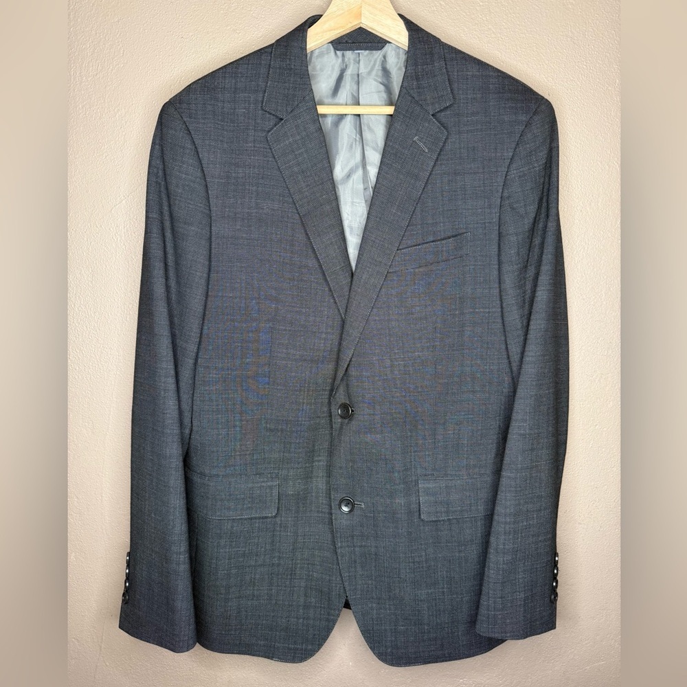 Bonobos Men's Jetsetter Wool Blazer Gray Size 38R Professional Tailored Stretch - Picture 2 of 16
